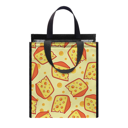 Slice Of Cheese Pattern Print Insulated Lunch Tote