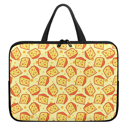 Slice Of Cheese Pattern Print Laptop Sleeve With Handle