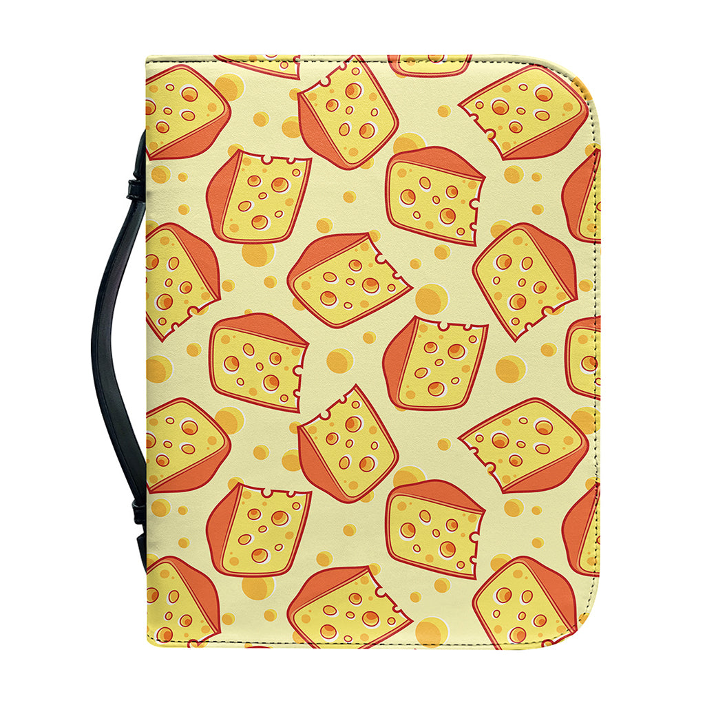 Slice Of Cheese Pattern Print Leather Bible Cover