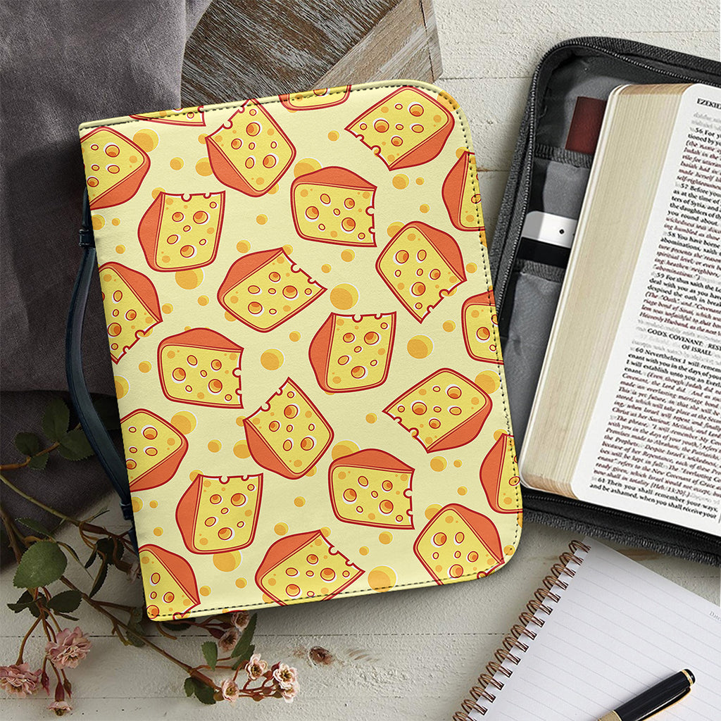 Slice Of Cheese Pattern Print Leather Bible Cover