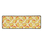 Slice Of Cheese Pattern Print Long Kitchen Mat
