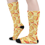 Slice Of Cheese Pattern Print Long Socks