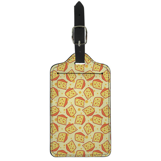 Slice Of Cheese Pattern Print Luggage Tag