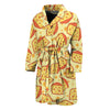 Slice Of Cheese Pattern Print Men's Bathrobe