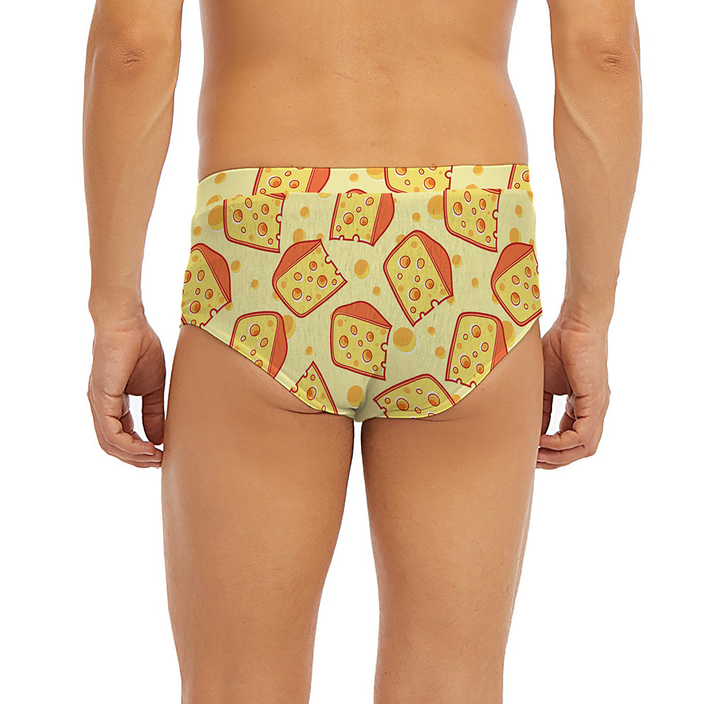 Slice Of Cheese Pattern Print Men's Briefs