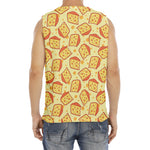 Slice Of Cheese Pattern Print Men's Fitness Tank Top