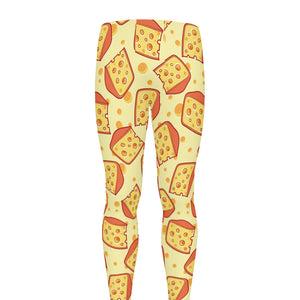 Slice Of Cheese Pattern Print Men's leggings