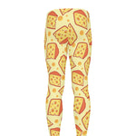 Slice Of Cheese Pattern Print Men's leggings