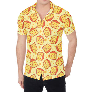 Slice Of Cheese Pattern Print Men's Shirt