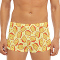 Slice Of Cheese Pattern Print Men's Short Boxer Briefs