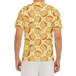 Slice Of Cheese Pattern Print Men's Short Sleeve Rash Guard