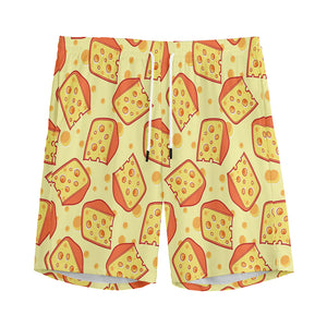 Slice Of Cheese Pattern Print Men's Sports Shorts