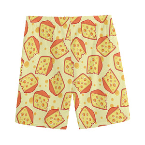 Slice Of Cheese Pattern Print Men's Sports Shorts