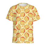 Slice Of Cheese Pattern Print Men's Sports T-Shirt