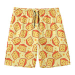 Slice Of Cheese Pattern Print Men's Swim Trunks