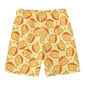 Slice Of Cheese Pattern Print Men's Swim Trunks