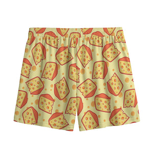 Slice Of Cheese Pattern Print Mesh Shorts