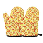 Slice Of Cheese Pattern Print Oven Mitts