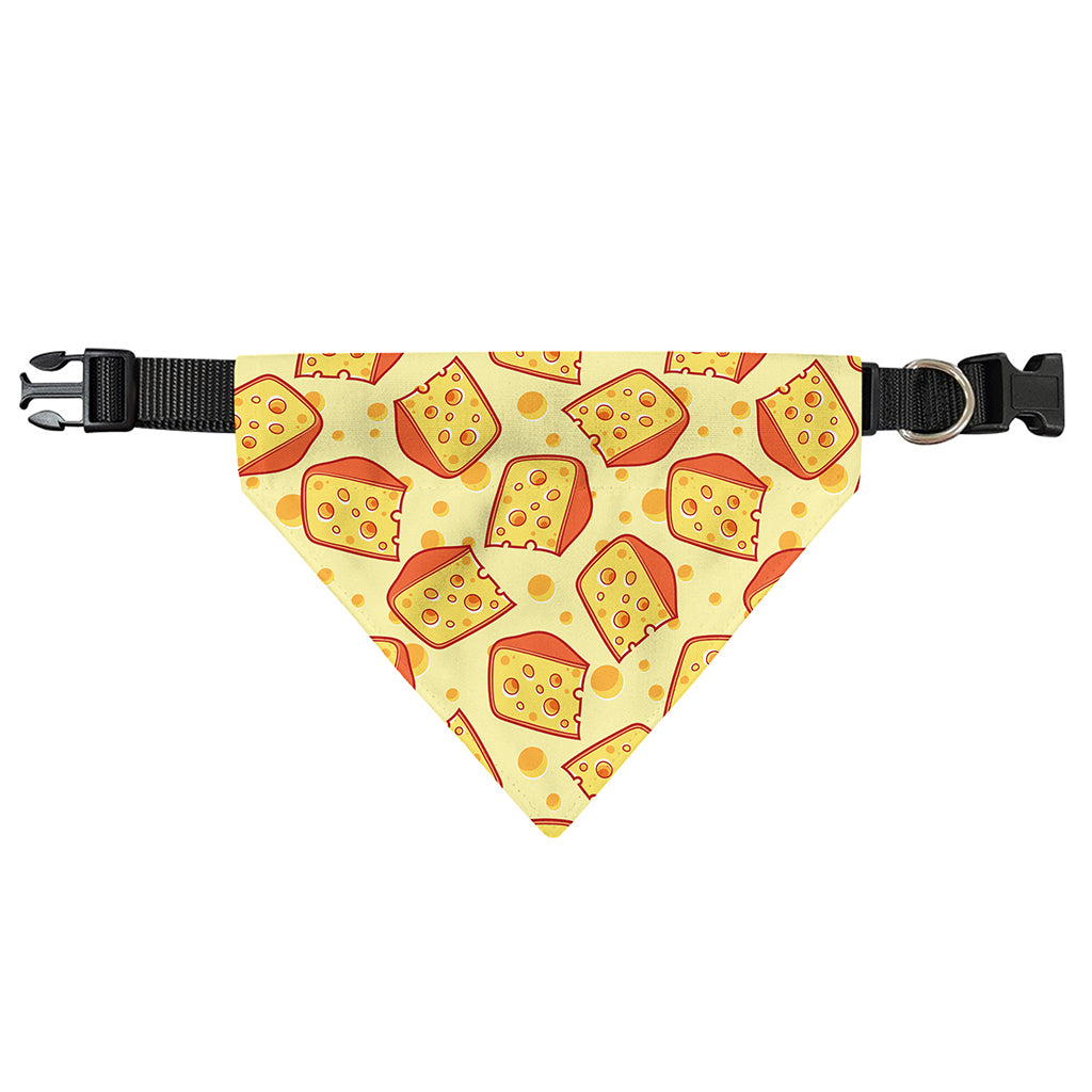 Slice Of Cheese Pattern Print Over The Collar Dog Bandana