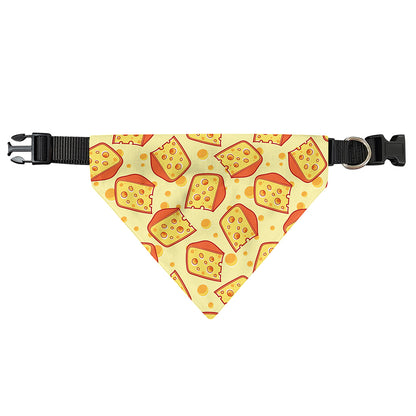 Slice Of Cheese Pattern Print Over The Collar Dog Bandana