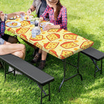 Slice Of Cheese Pattern Print Picnic Table Cover