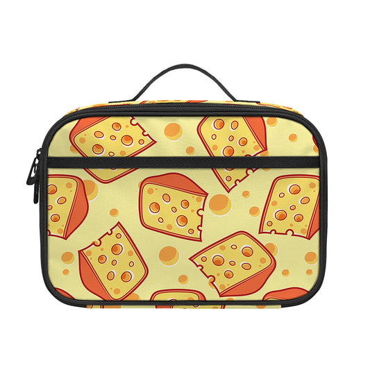 Slice Of Cheese Pattern Print Portable Lunch Bag