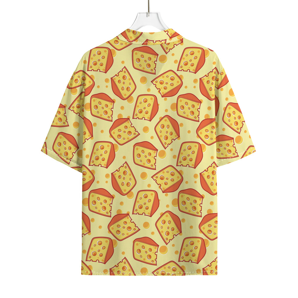 Slice Of Cheese Pattern Print Rayon Hawaiian Shirt