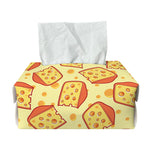 Slice Of Cheese Pattern Print Rectangle Tissue Box Cover