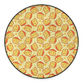 Slice Of Cheese Pattern Print Round Floor Mat