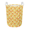 Slice Of Cheese Pattern Print Round Laundry Basket