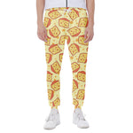 Slice Of Cheese Pattern Print Scuba Joggers