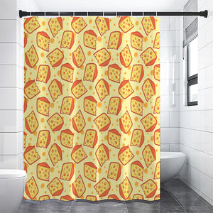 Slice Of Cheese Pattern Print Shower Curtain