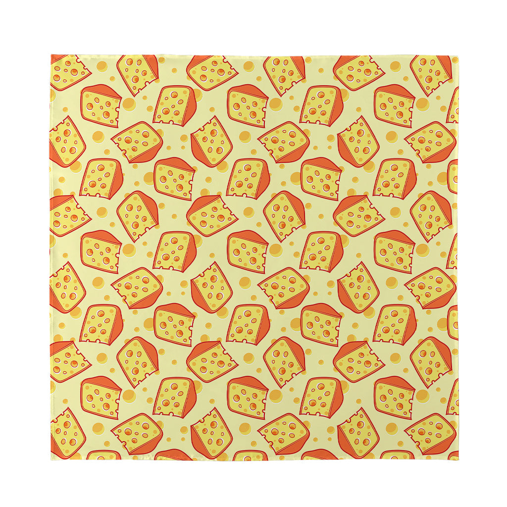 Slice Of Cheese Pattern Print Silk Bandana