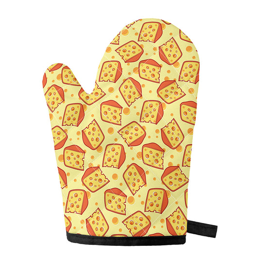 Slice Of Cheese Pattern Print Single Oven Mitt