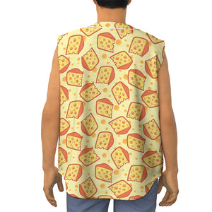 Slice Of Cheese Pattern Print Sleeveless Baseball Jersey