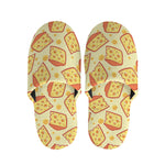 Slice Of Cheese Pattern Print Slippers