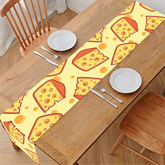 Slice Of Cheese Pattern Print Table Runner