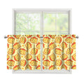 Slice Of Cheese Pattern Print Tier Curtains