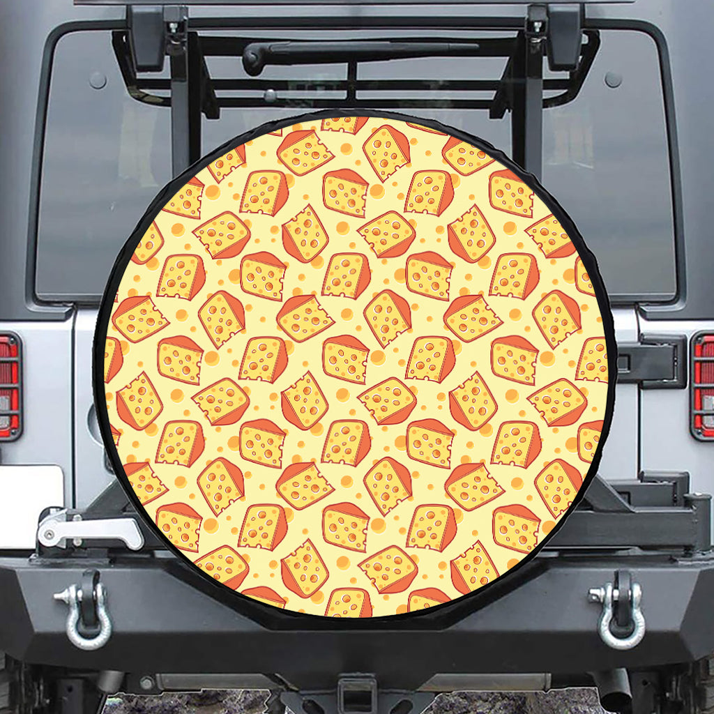 Slice Of Cheese Pattern Print Tire Cover