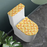 Slice Of Cheese Pattern Print Toilet Lid And Tank Cover Set
