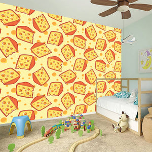 Slice Of Cheese Pattern Print Wall Sticker