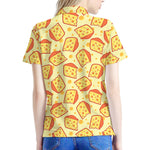 Slice Of Cheese Pattern Print Women's Polo Shirt