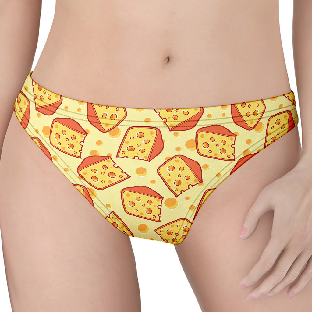 Slice Of Cheese Pattern Print Women's Thong