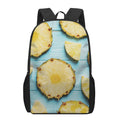 Sliced Pineapple Print 17 Inch Backpack