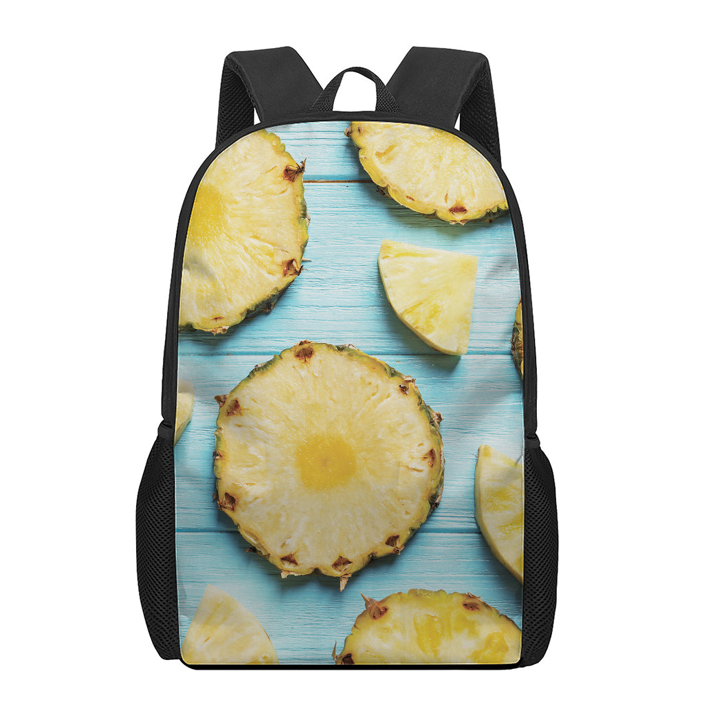 Sliced Pineapple Print 17 Inch Backpack