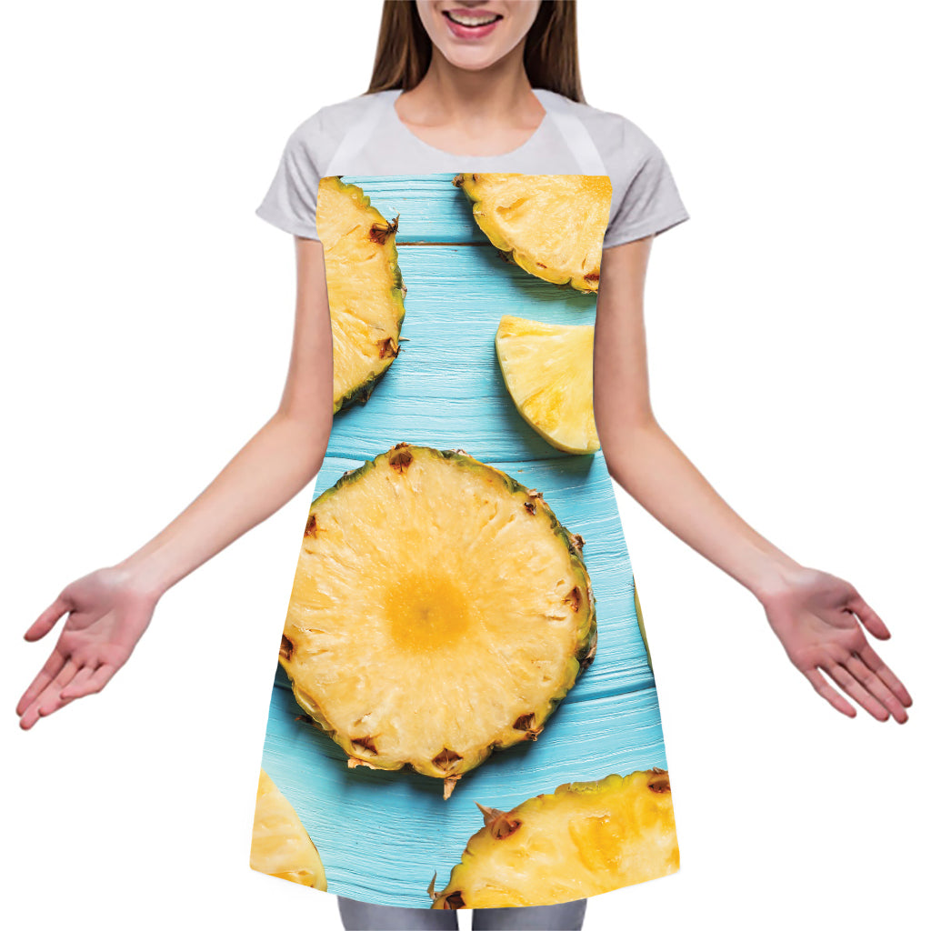 Sliced Pineapple Print Adjustable Apron