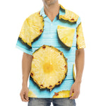 Sliced Pineapple Print Aloha Shirt