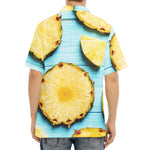 Sliced Pineapple Print Aloha Shirt