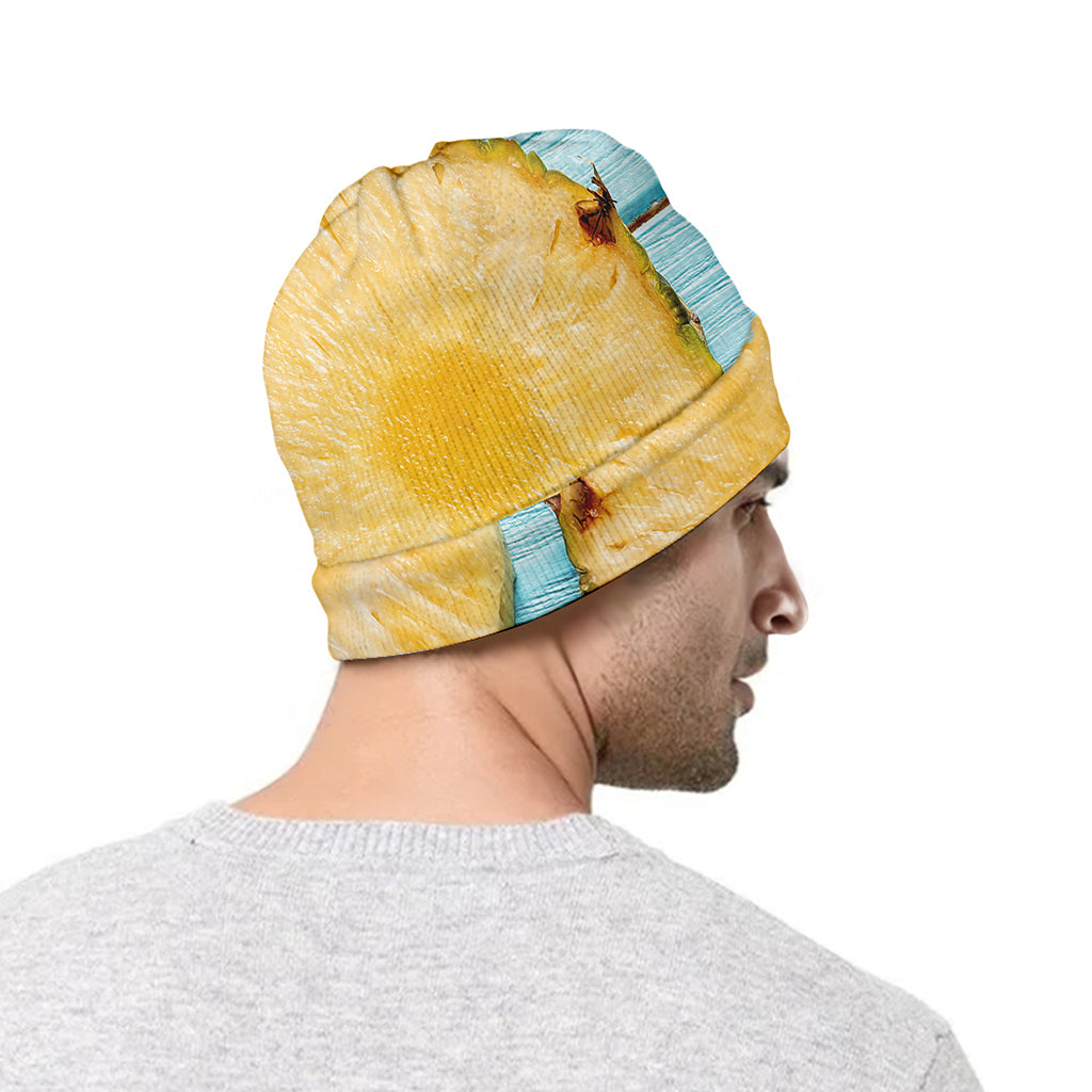 Sliced Pineapple Print Beanie