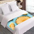 Sliced Pineapple Print Bed Runner